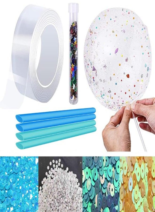 Naughty angels Nano Tape Bubble Kit - Nano Tape Bubble Kit for Kids, Nano Bubble Kit Double - Sided Tape 4 Straw Multicolor - DIY Craft Kit, Nano Tape Bubbles - Image 1